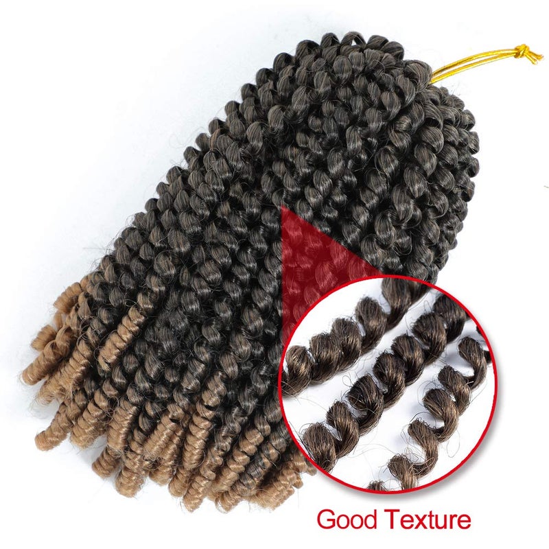 ROKTRESS Spring Twist Hair 8 Inch Spring Twist Crochet Hair 6 Packs Braiding Hair For Butterfly Locs Soft Locs Low Temperature Synthetic Fiber Fluffy Hair Extensions (8 Inch,T27) - Image 5